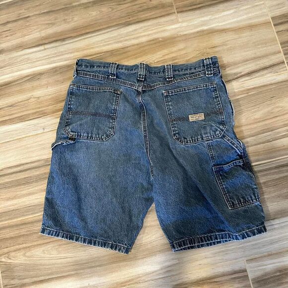 Y2K Vintage Wrangler Men's Blue carpenter jorts Shorts - Picture 1 of 4